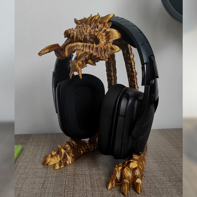 STL file Headphone Holder Dragon 3D print model 🎧 (OBJ)・3D print design ...