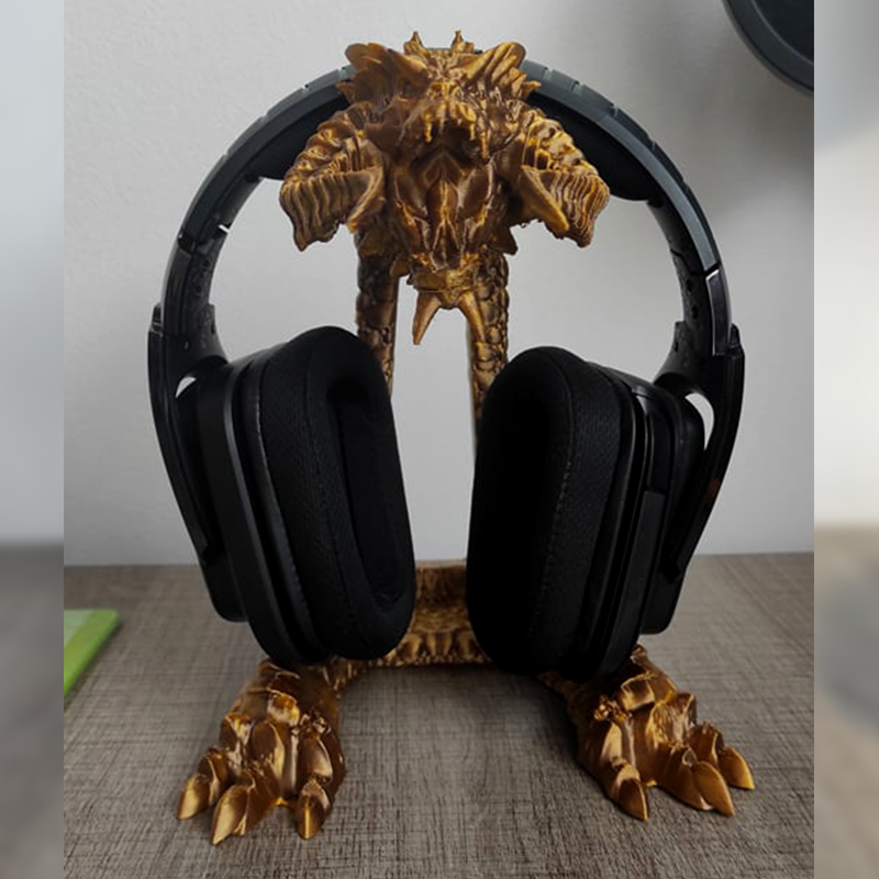 STL file Headphone Holder Dragon 3D print model 🎧 (OBJ)・3D print design ...
