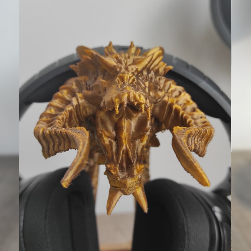 STL file Headphone Holder Dragon 3D print model 🎧 (OBJ)・3D print design ...