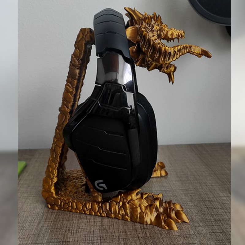 STL file Headphone Holder Dragon 3D print model 🎧 (OBJ)・3D print design ...