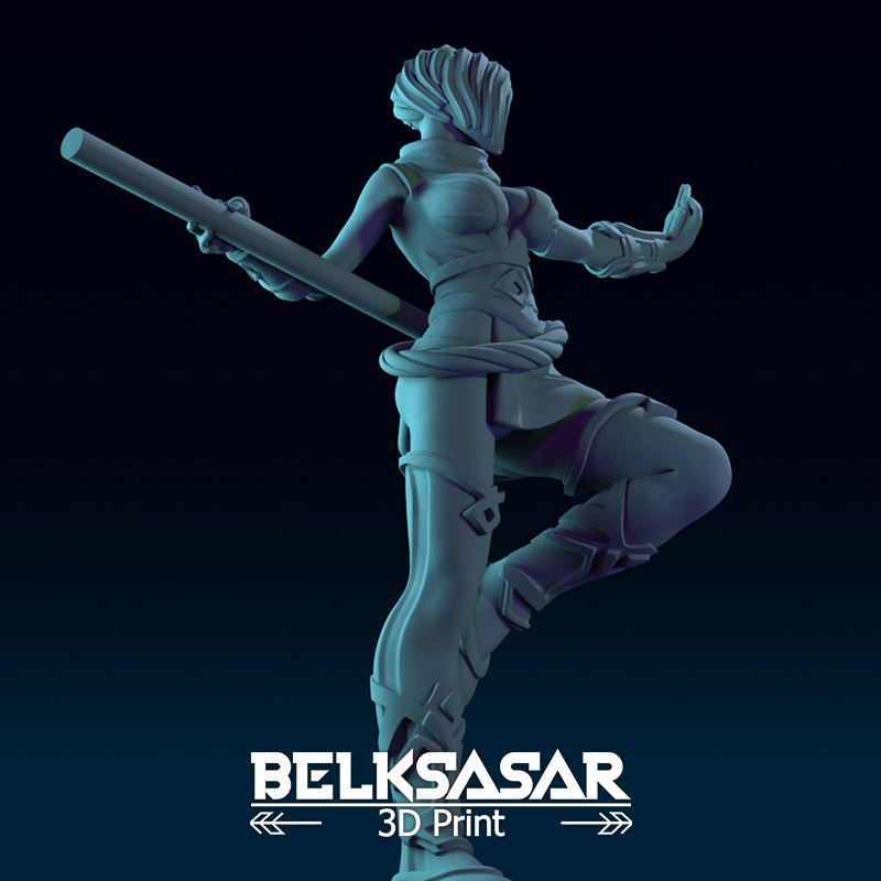 STL file Monk Girl pose 2 3D print model 👧 ・3D printing idea to ...