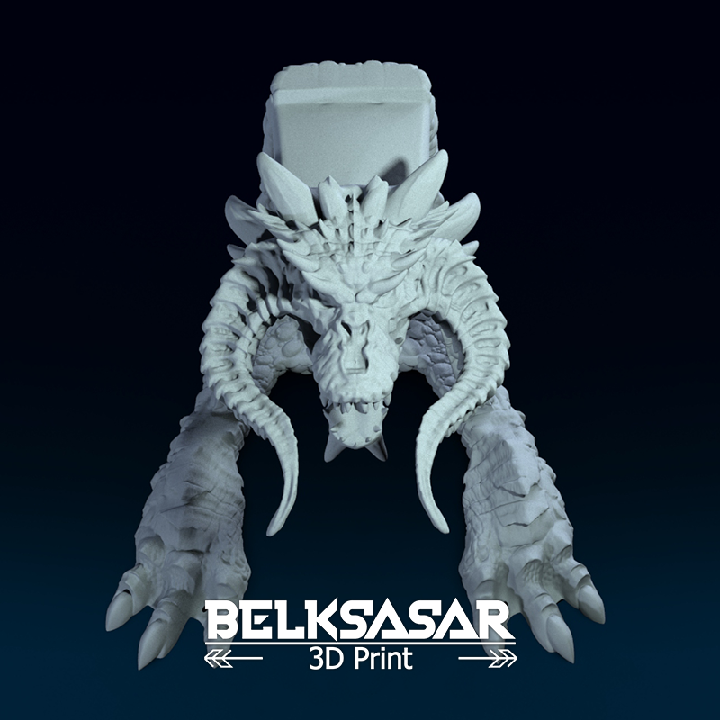 STL file Headphone Holder Dragon 3D print model 🎧 (OBJ)・3D print design ...