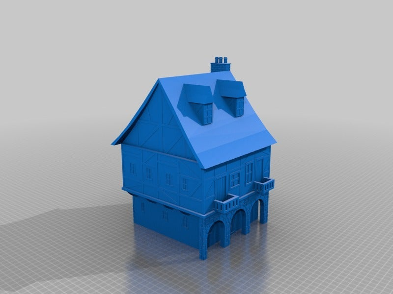 Free STL file Another Tudor style house for wargaming 🏠 ・3D print model ...