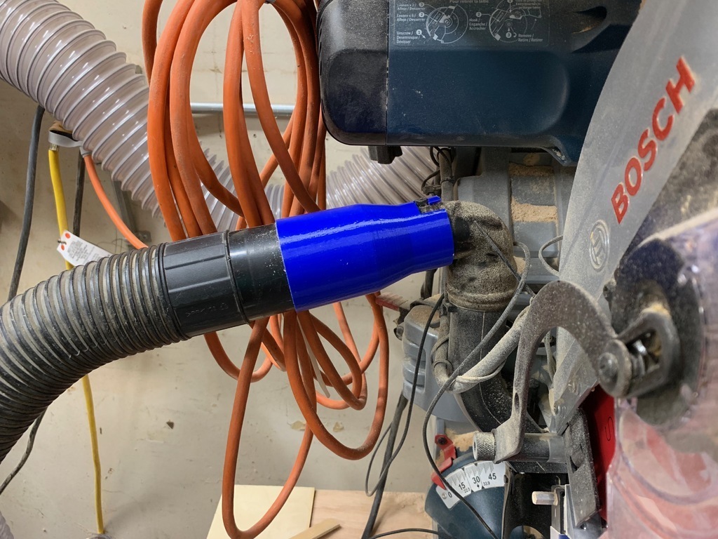 Free STL file Bosch Miter Saw Dust Collection Adapter 🪚 ・3D printing