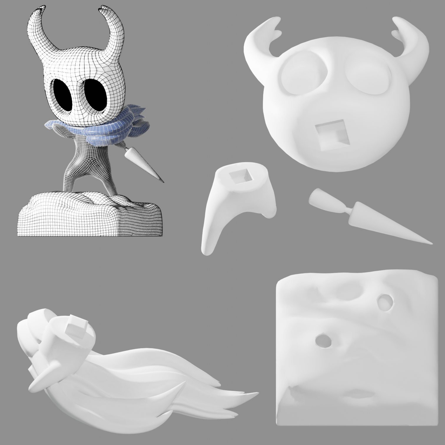 OBJ file HOLLOW KNIGHT - THE KNIGHT 🆓 ・3D printing model to download・Cults