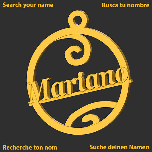 Mariano Lettering Design Sticker 🎄 Mariano・ STL File for ・Cults