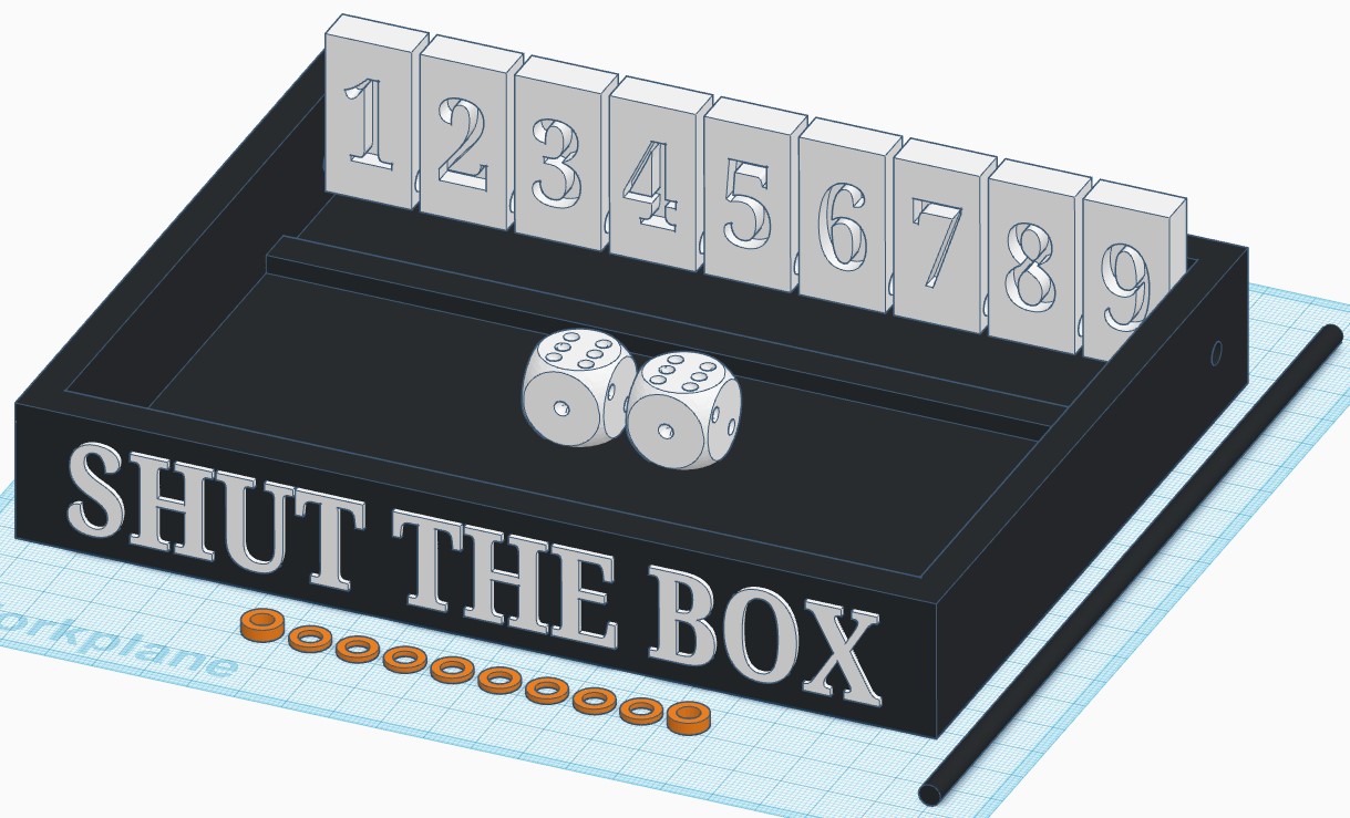 STL file Shut The Box Dice Game 📦 ・3D printable model to download・Cults