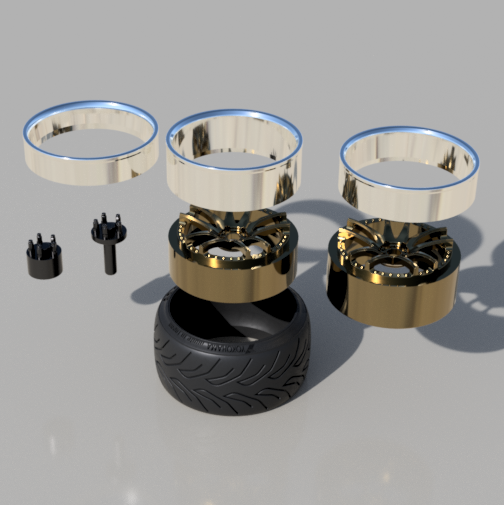 🚗 WORK Emotion CR 3p 18 inch rims wheels with Advan tires for diecast ...