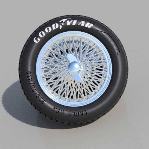 STL 文件 Jaguar wire 15 inch rims with goodyear tire 👽 ・可下载 3D 打印模板・Cults