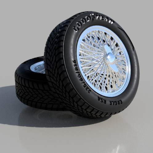 STL 文件 Jaguar wire 15 inch rims with goodyear tire 👽 ・可下载 3D 打印模板・Cults