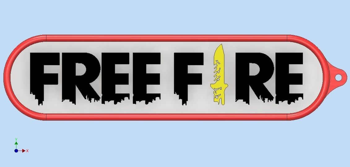 STL file FREE FIRE - KEY RING 🆓 (GCODE)・3D printable model to download ...