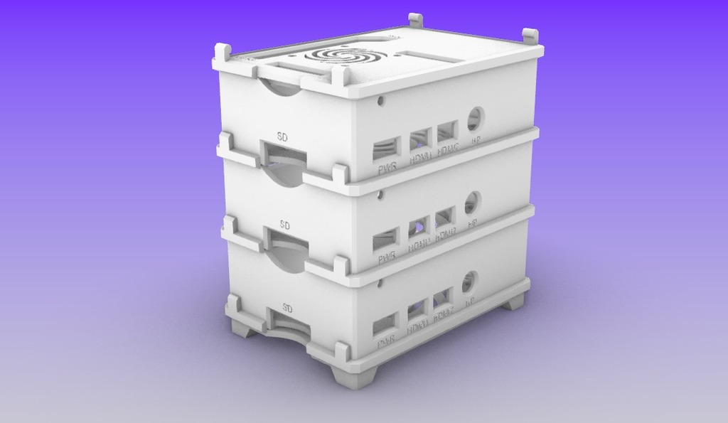 Free 3D file Raspberry Pi 4 Modular Stacking Cluster Case 🔌 ・3D ...
