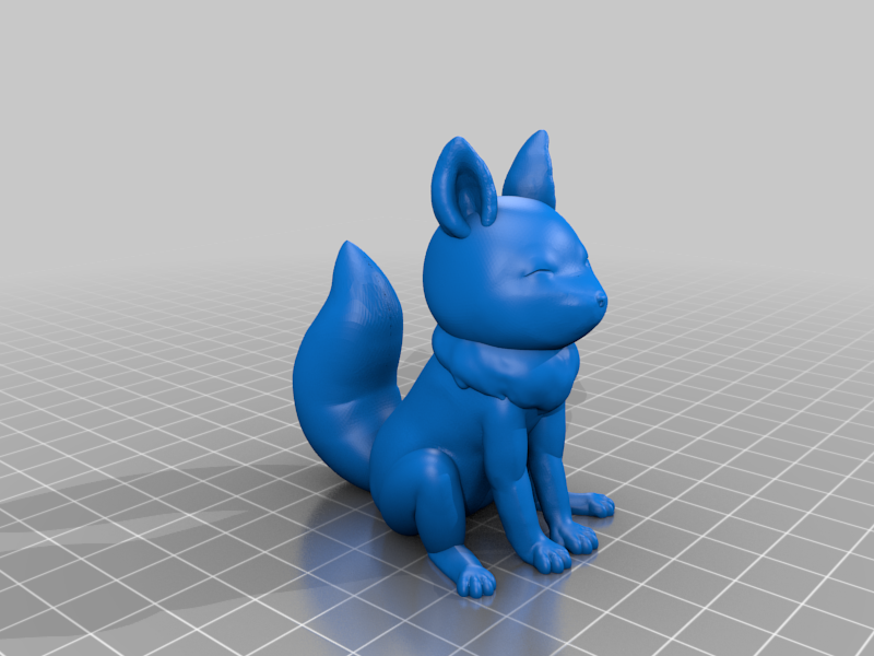 Free STL file Sitting fox 🦊 ・3D printer model to download・Cults