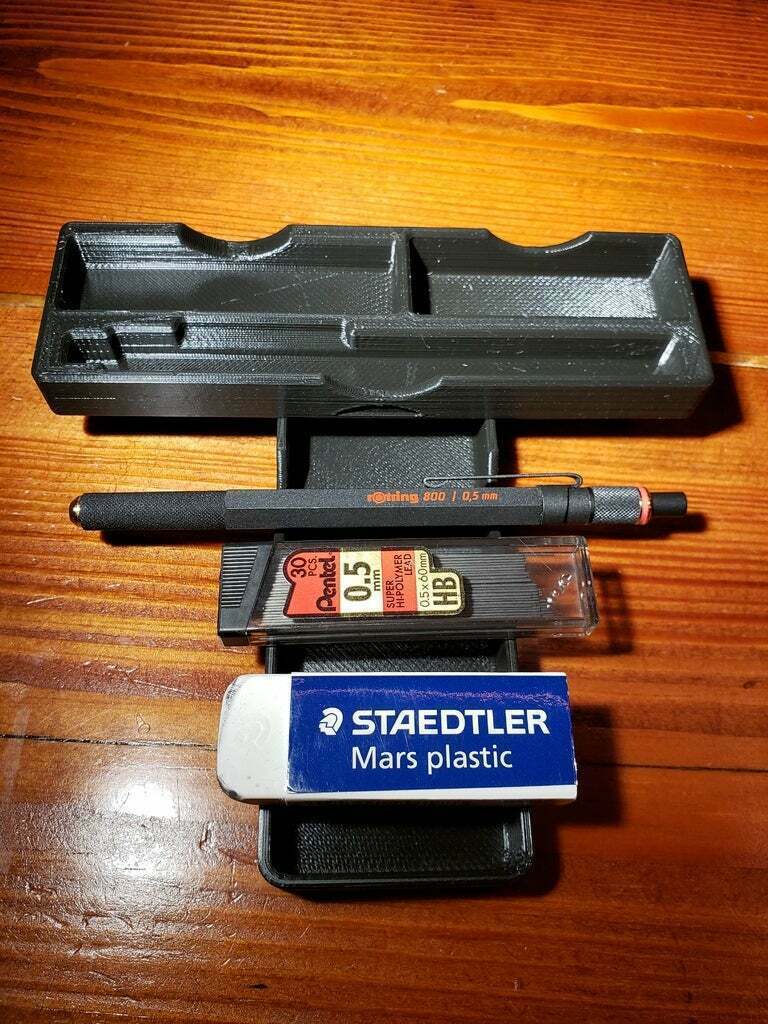 Free STL file Rotring Pencil Case (800 and 600) ️ ・3D printable model