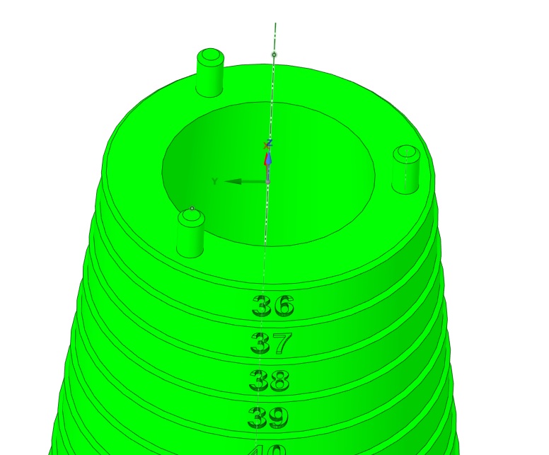 Fichier STL CÔNE DE MESURE POUR JOINTS TORIQUES. DIAMÈTRE 3240 MM