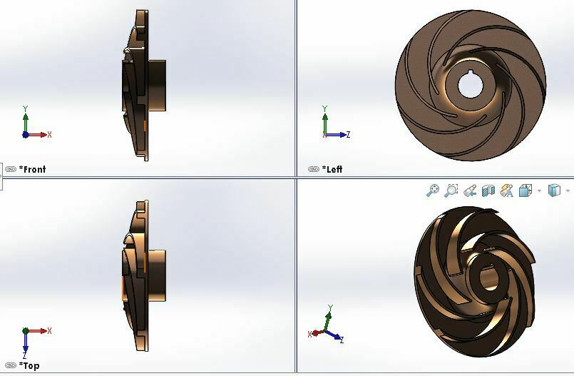 🚰 Semi Open Impeller・ 3D File for ・Cults
