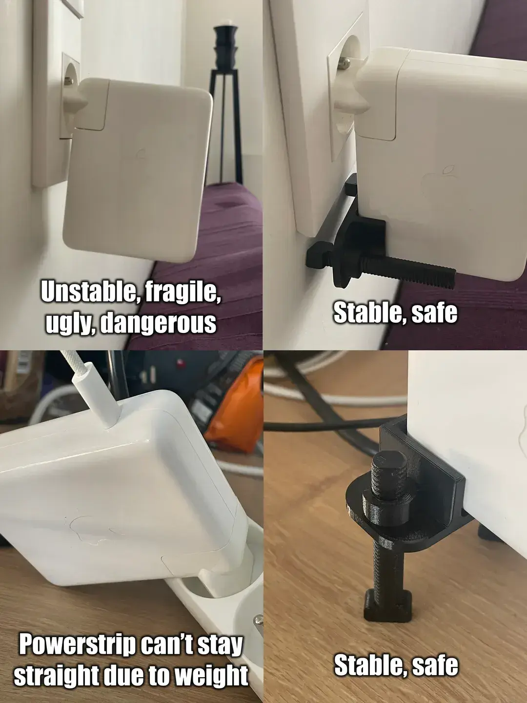Free 3D file Macbook adjustable power brick support 💻 ・3D print model ...