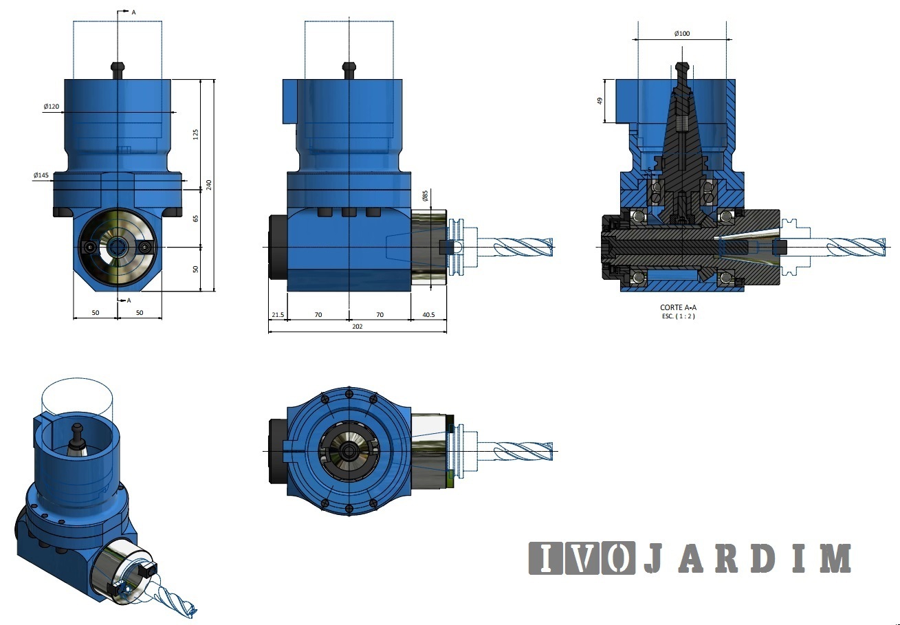 Free STEP file ANGLE HEAD 90 DEGREE CNC 🎒 ・Template to download and 3D ...