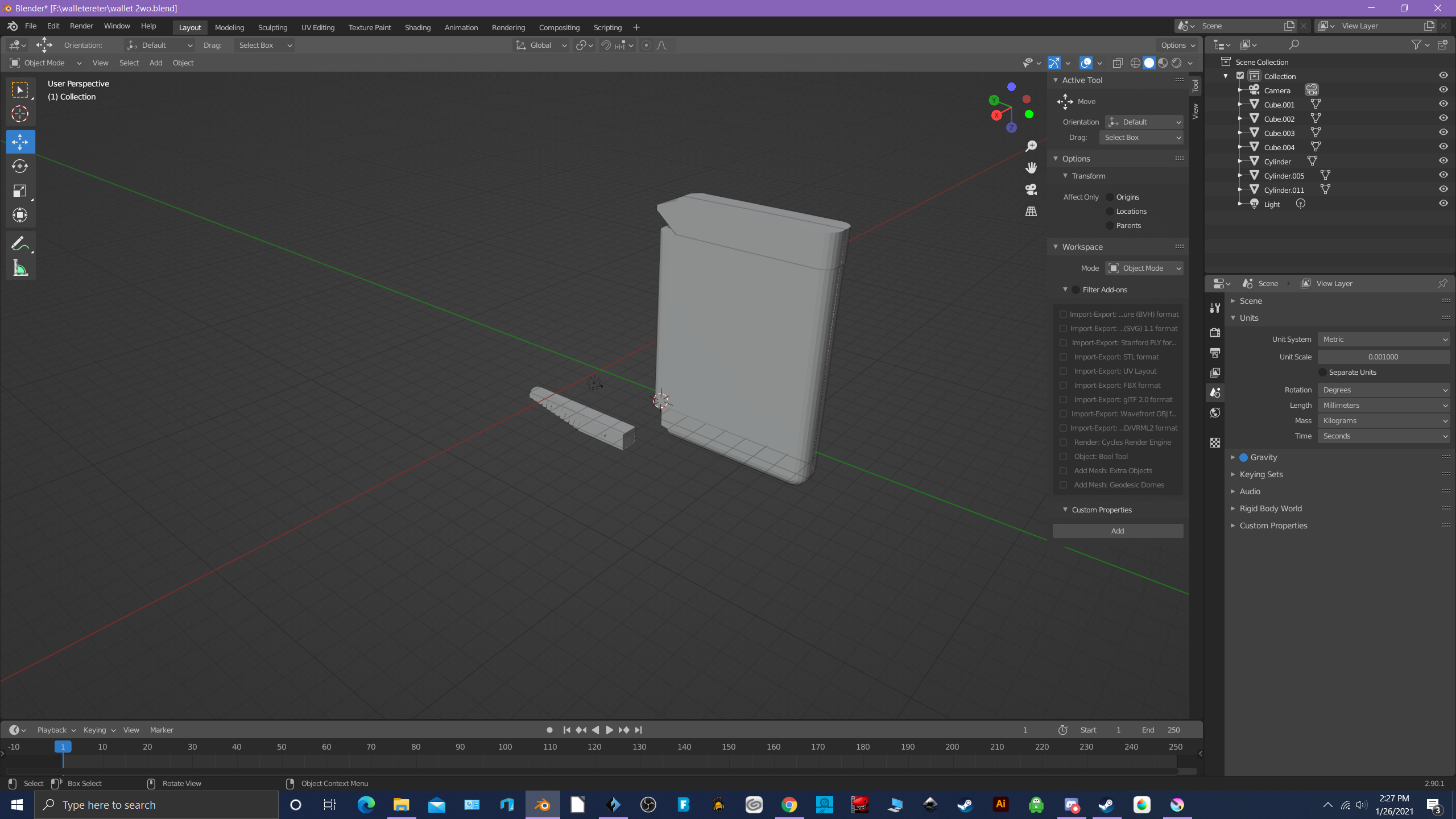 Free STL file blank wallet 📱・Design to download and 3D print・Cults