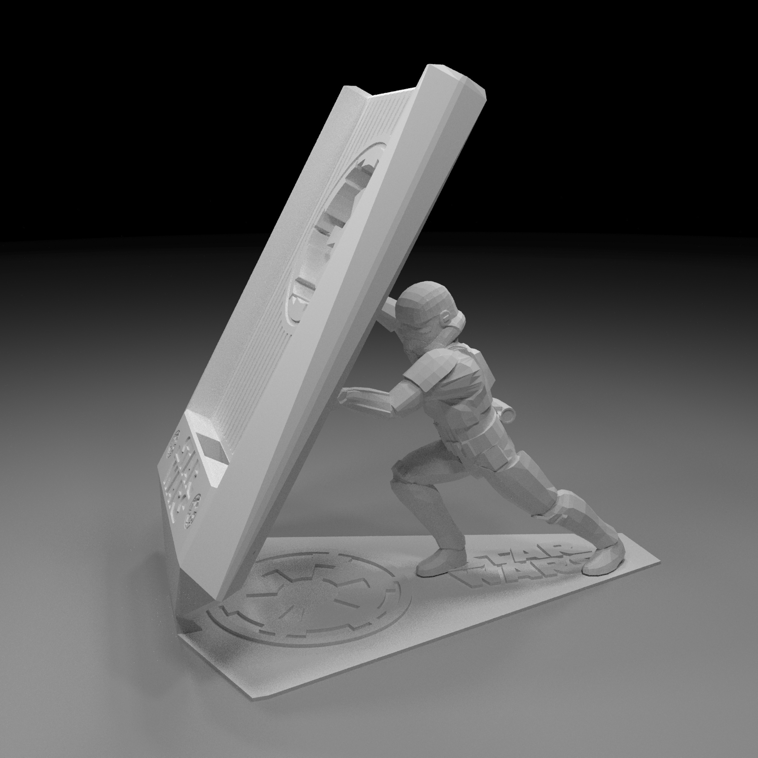 📞 Phone holder Star Wars 3d Model・Free STL File for ・Cults