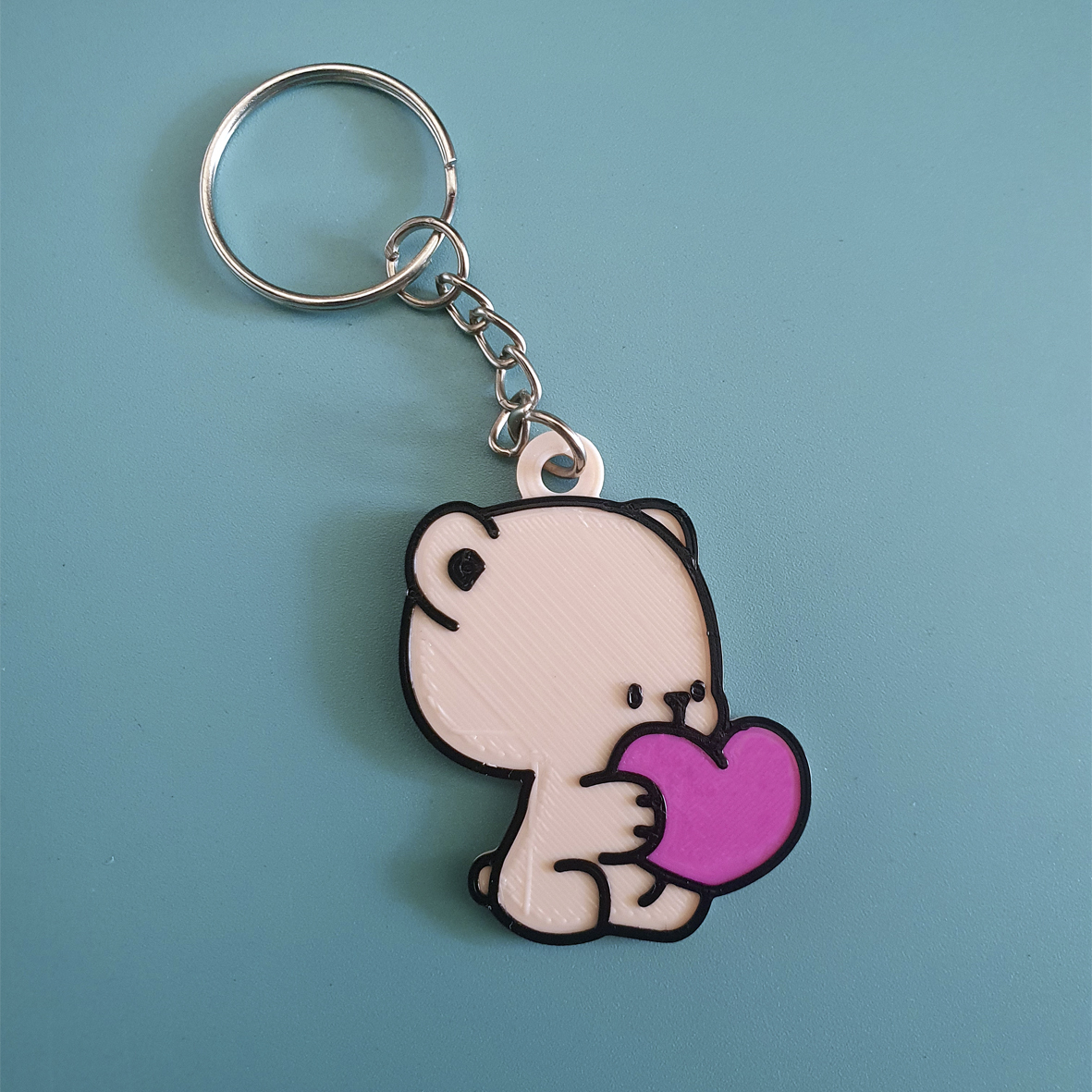 🥛 Milk Mocha Bear couple key chains (OPTION 2)・ STL File for