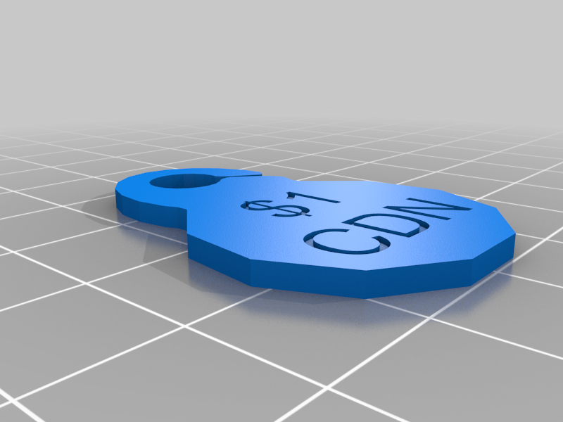 Free 3D file shopping cart loonie coin Canadian with hook 🛒 ・Design to download and 3D print・Cults