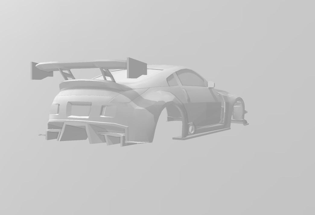 🎨 Nissan 350 Z Wide Body 1:24 & 1:25 Scale・ OBJ File for