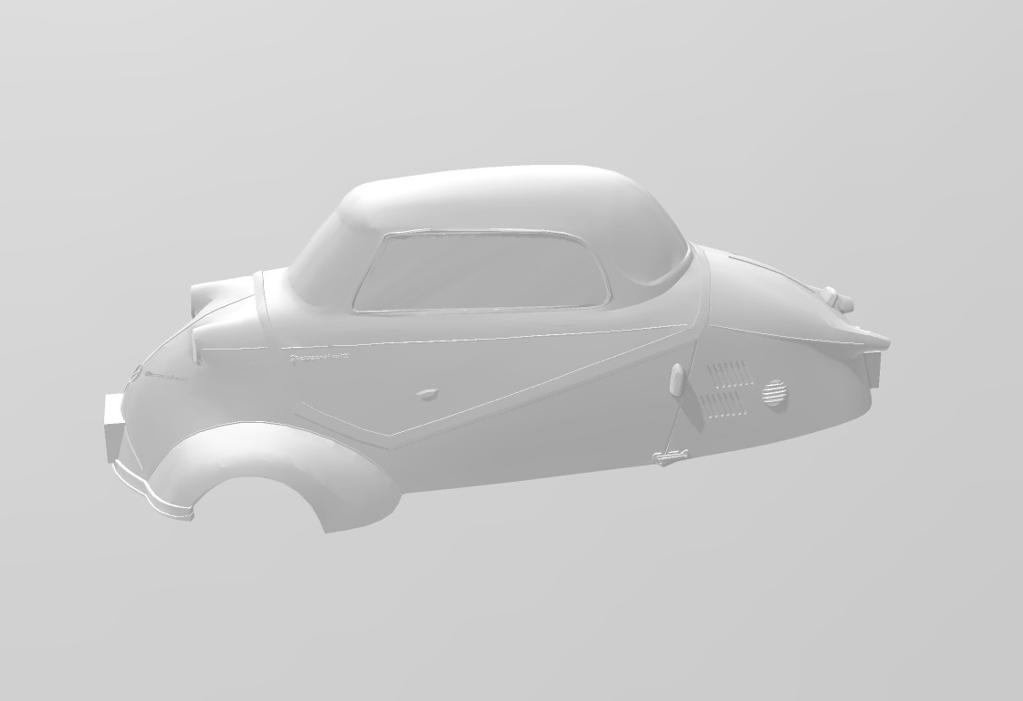 🚗 Messerschmitt KR200 Micro Car 1:24 & 1:25 Scale・ OBJ