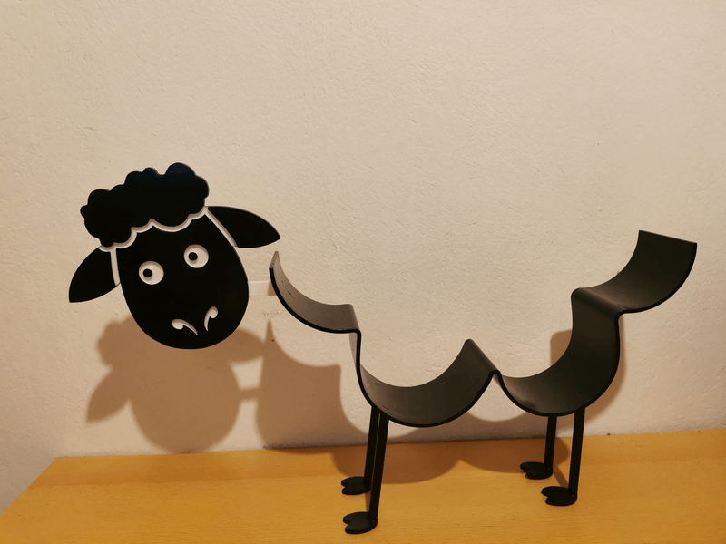 3Pcs Sheep Toilet Roll Holde, Tissue Paper Storage Stand, Black