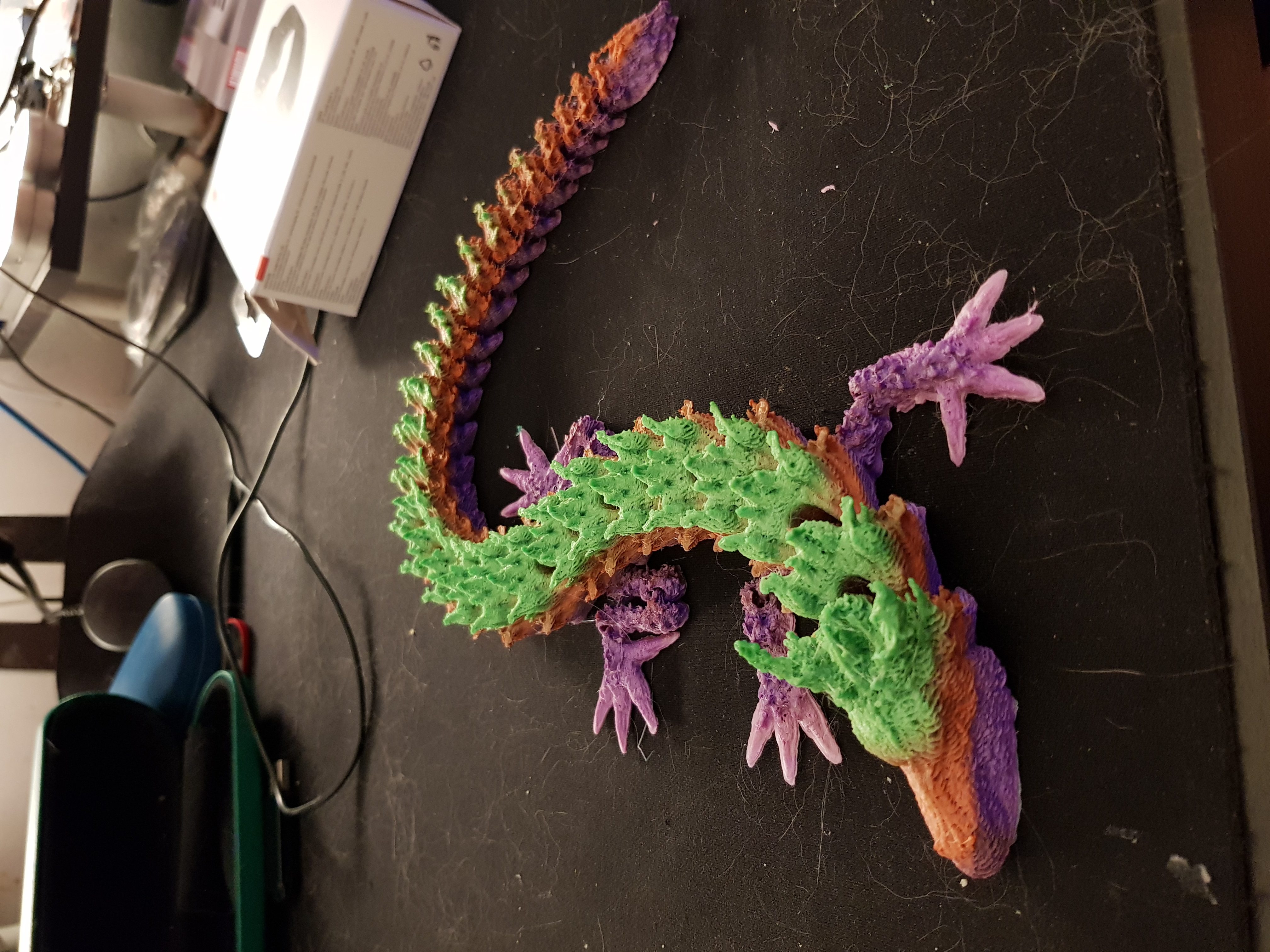 L'empreinte du dragon brûlant en place