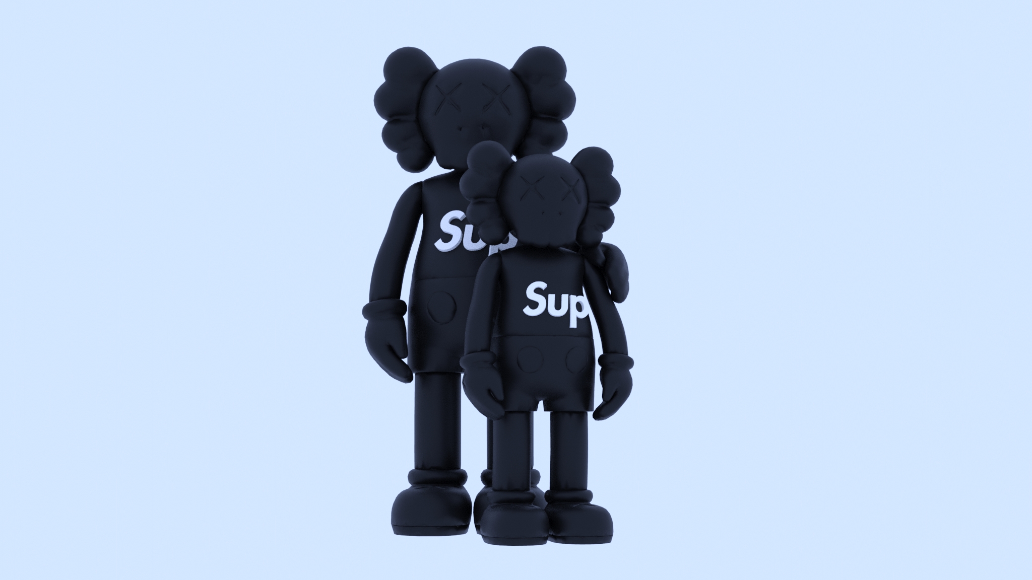 👗 kaws x supreme・ STL File for ・Cults