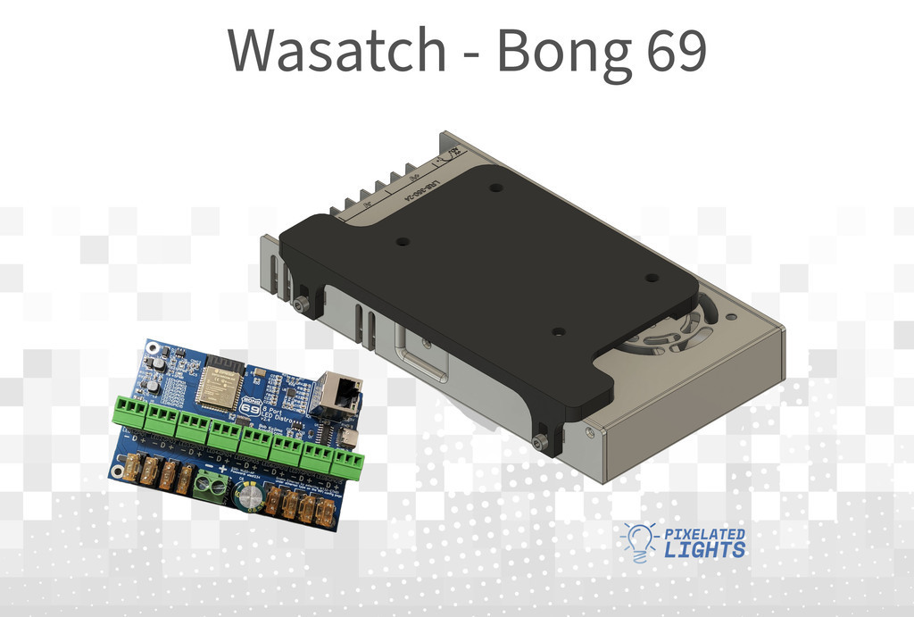 Wasatch Test File 🔌 Wasatch Bong 69 PSU Mount・Free 3D File for ・Cults
