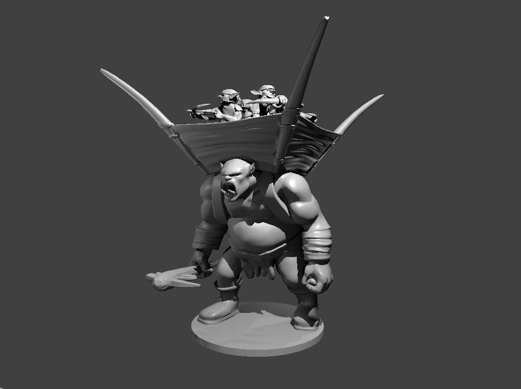 👹 Ogre with a Howdah・Free STL File for 3D printing・Cults