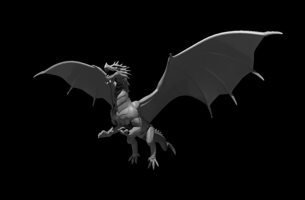🐉 Red Dragon - Flying・Free STL File for 3D printing・Cults