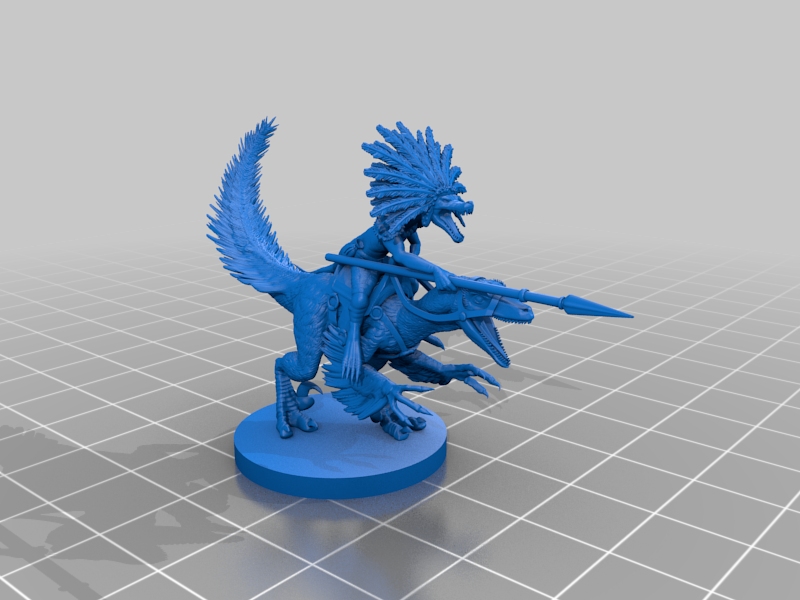 Kobold Raptor Rider 🦖 Kobold Deinonychus Rider・Free STL File for 3D printing・Cults