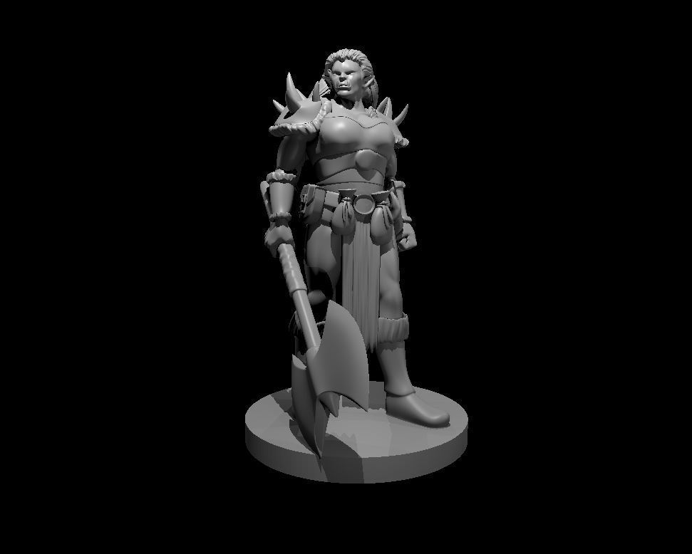 ♀️ Orc Female Warrior・Free STL File for 3D printing・Cults