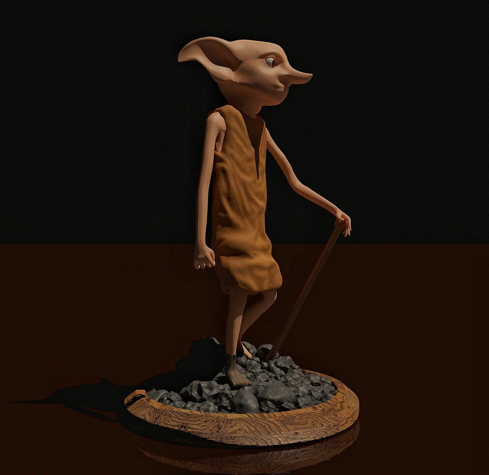 Файл STL Фигурка домового эльфа (как Добби в "Гарри Поттере") для 3D ...