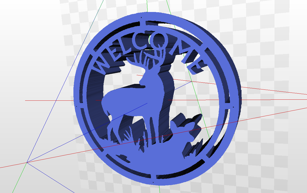 🦌 Welcome Deer Sign・ STL File for ・Cults