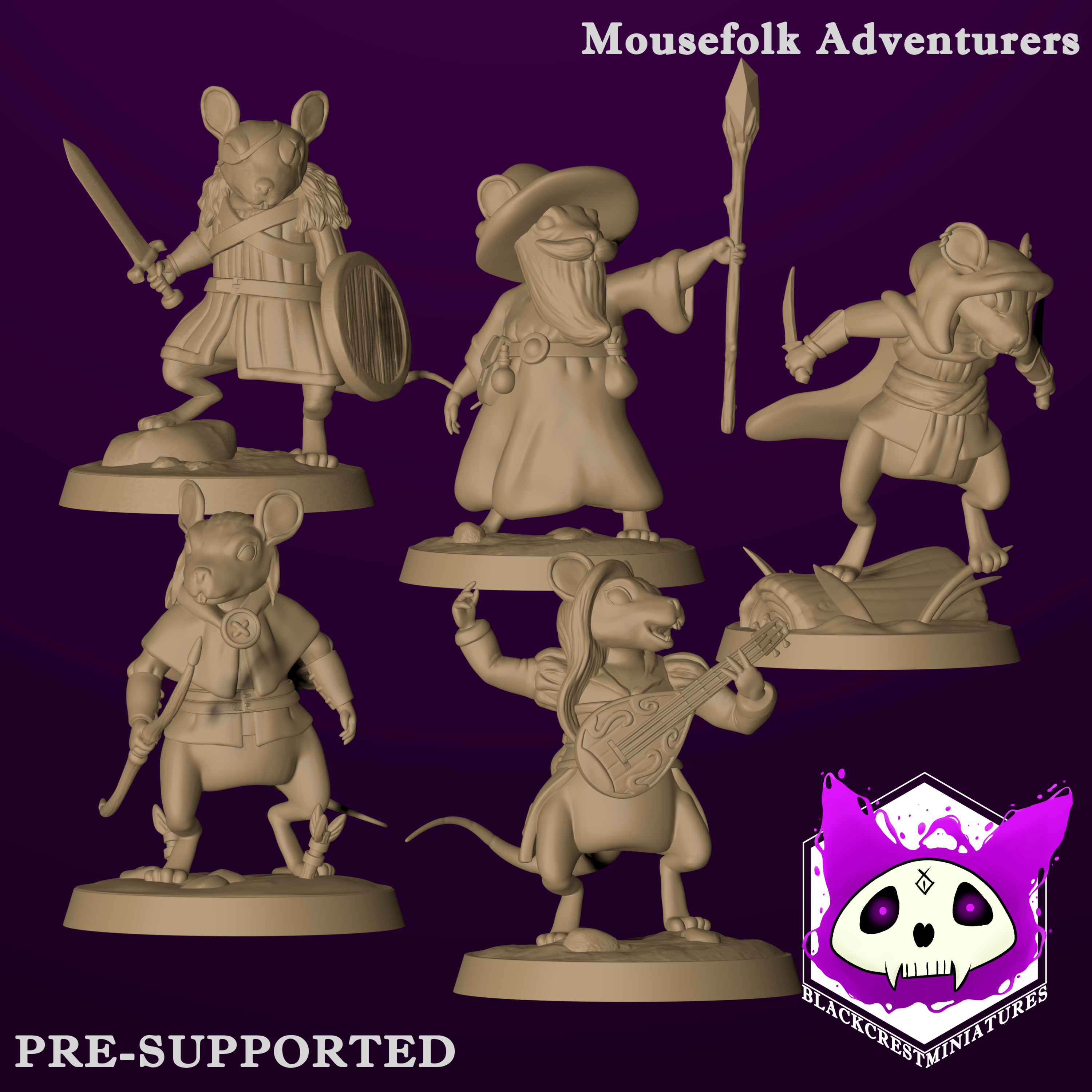 Mouseling Knight 🎲 Mouseling Adventurers・ 3D File for ・Cults