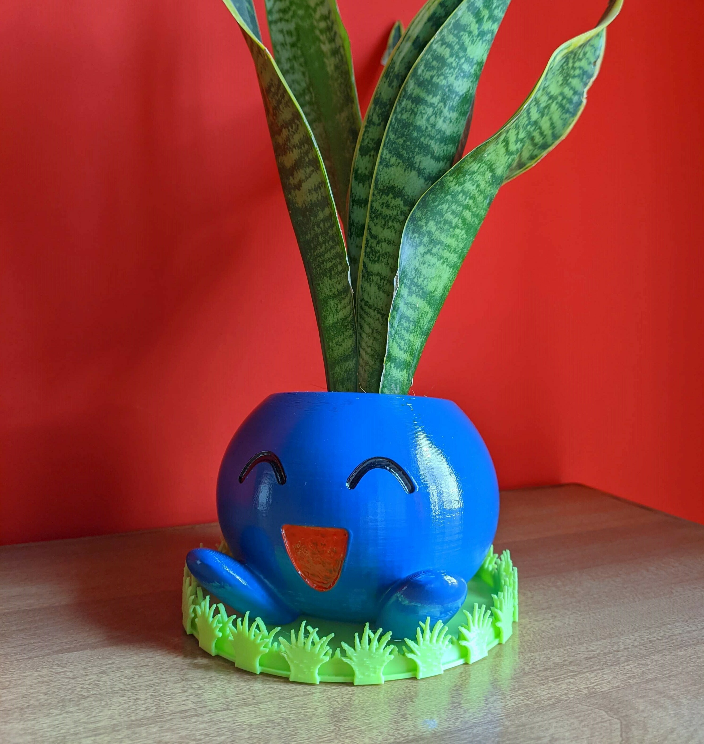 Oddish Planter with leaf tray STL File for Cults