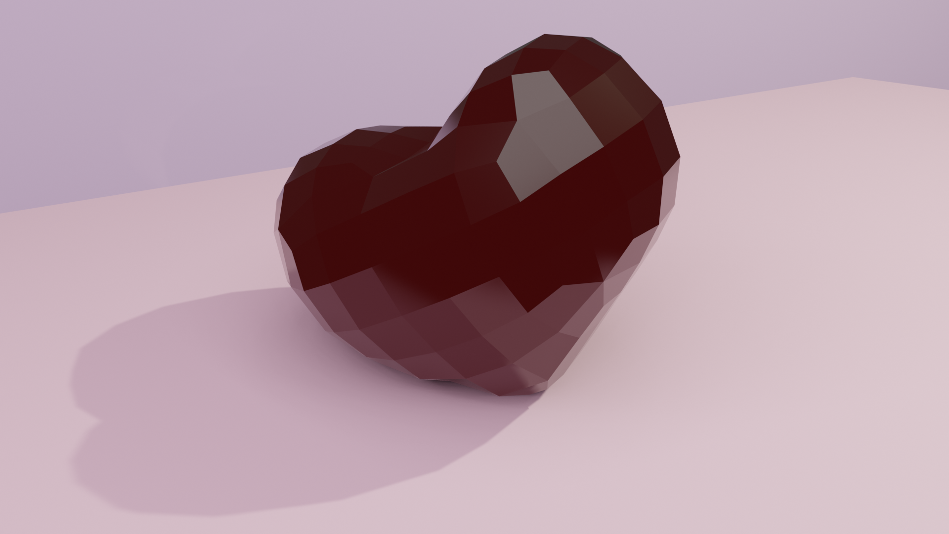 Fat Heart Shape Rounded Bottom 💜 FAT HEART DIAMOND・Free STL File for ・Cults