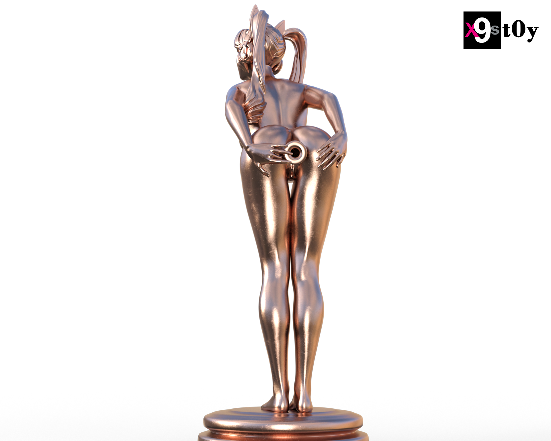 Naked Sculpture butt plug hole 3D File for Cults