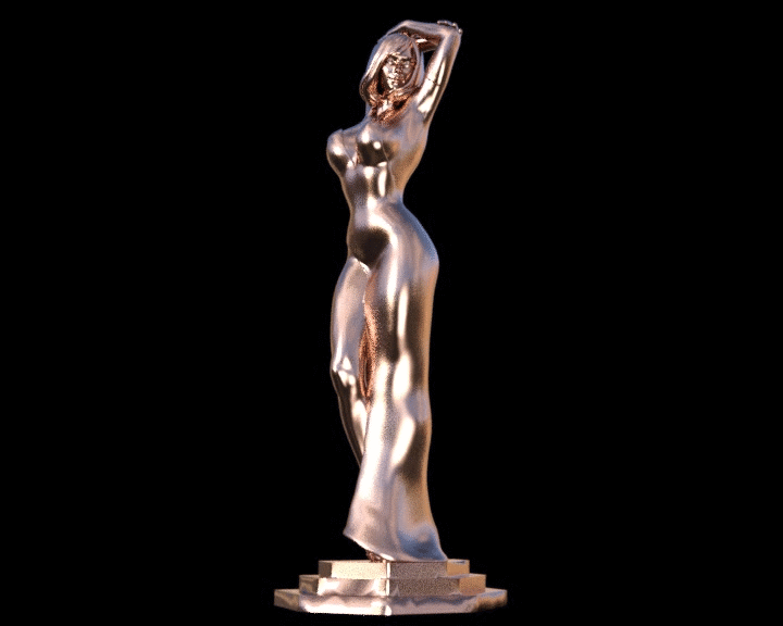 Sexy nude dress figure STL File for Cults
