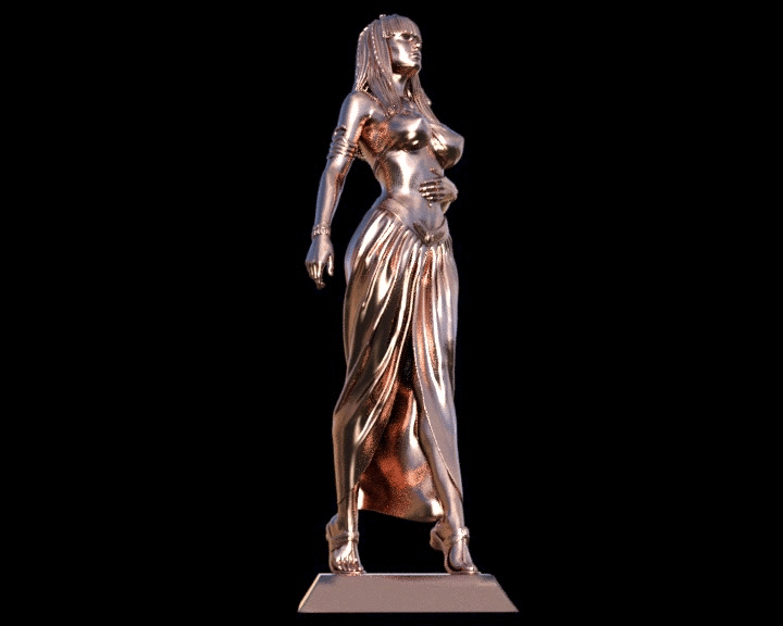 STL file Queen Statue Sculpture Figure fabric 👸・3D print model to ...