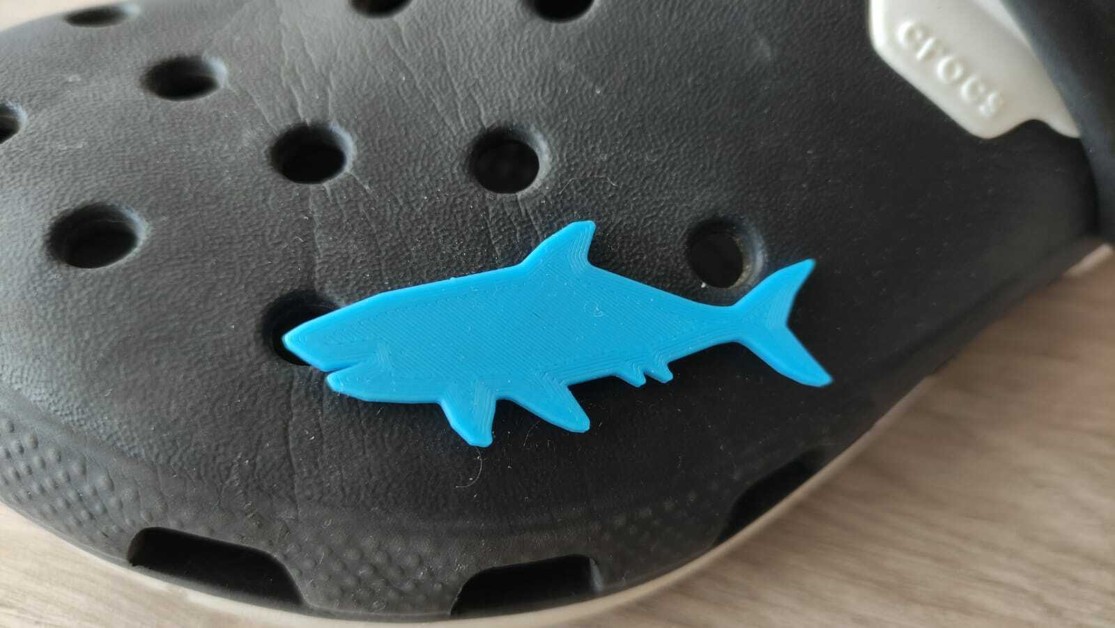 🦈 Croc's Shark Charm・ STL File for ・Cults