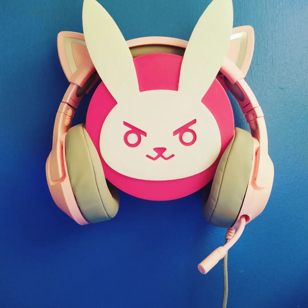 🎧 Overwatch d.va bunny headphone holder・ STL File for ・Cults