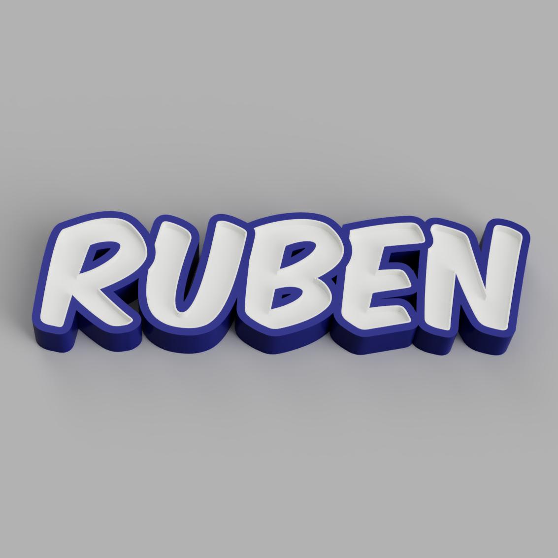 Archivo 3D NAMELED RUBEN - LÁMPARA LED CON NOMBRE 🏠・Diseño de impresora ...