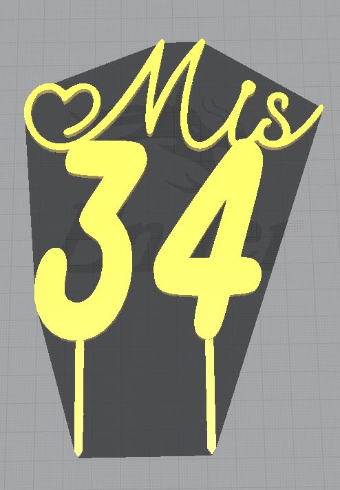 STL file My 34 🍰 ・3D printing model to download・Cults