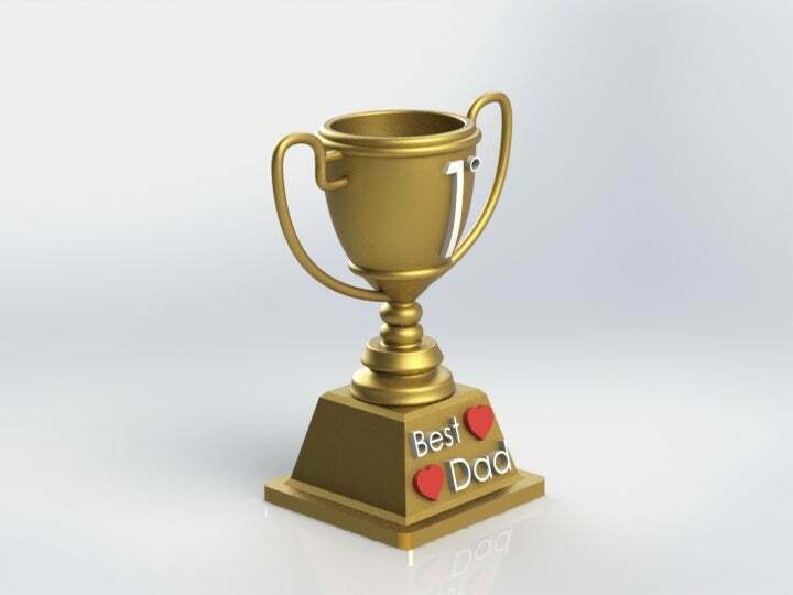 STL file Best Dad Trophy 🏆 ・3D printing model to download・Cults