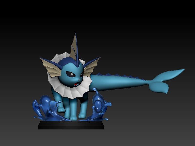 STL file Pokemon vaporeon 🐉 ・Model to download and 3D print・Cults